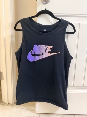 Nike Black Tee with Logo Print